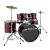 Bateria Dixon Riot RT522 5 Cuerpo Completa c/Banqueta Red Wine