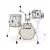 Bateria Sonor AQ2 Martini Maple 4 cuerpos Color White pearl