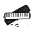 Flauta melodica Lincoln Winds ME32S-SB-BK 32 notas con funda Negro