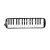 Imagen de Flauta melodica Lincoln Winds ME32S-SB-BK 32 notas con funda Negro