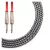 Cable instrumento KWC 203 Iron 1/4 Plug a 1/4 Plug mallado 3 mts Color Arlequin blanco y negro