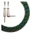 Cable instrumento KWC 223 Iron 1/4 Plug a 1/4 Plug Ang mallado 6 mts color Verde - tienda online