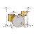 Bateria Pearl Wood-fiberglass Series 3 Cuerpos 943XP