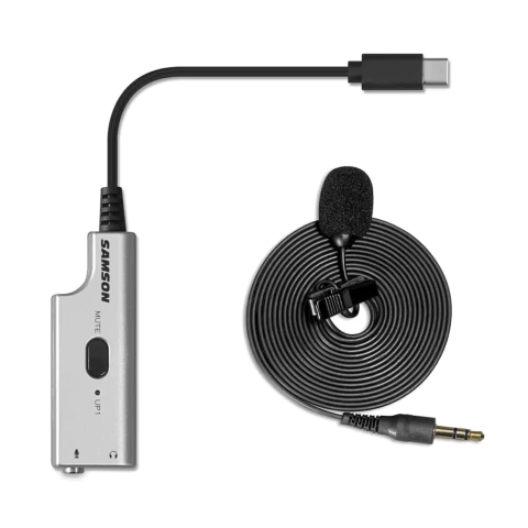 Sistema de Microfono Corbatero USB Samson LMU1 Notebook Mac PC