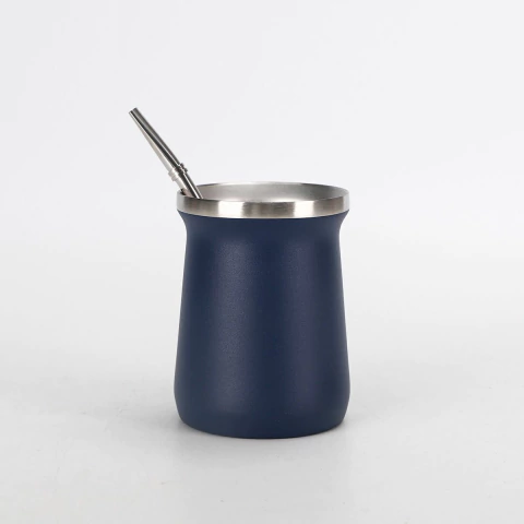 MATE AZUL PEQUEÑO 177ML C/BOMBILLA DE REGALO - comprar online