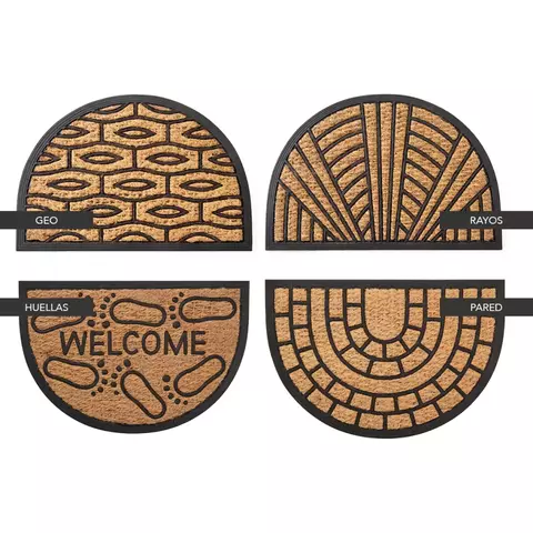 Alfombra ambiente Fibra de coco Medialuna 60 x 40 cm