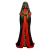 Pomba Gira Rosa Caveira (D) 23 cm - Umbanda Candomble