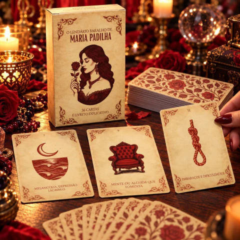O Lendário Baralho de Maria Padilha 36 Cartas com Manual