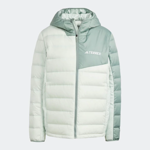 Campera con capucha Terrex Multi Light Down Verdeblanco - comprar online