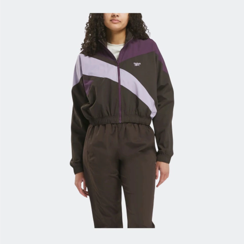 Campera Reebok Cl Track Top Mujer Negrovioleta - comprar online