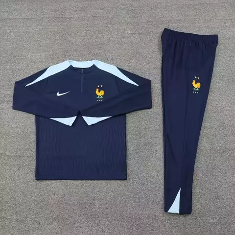 Conjunto TrackSuit De Treino De Futebol França 24-25 "Blue"