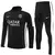 Conjunto TrackSuit De Treino De Futebol PSG - "Black & White"