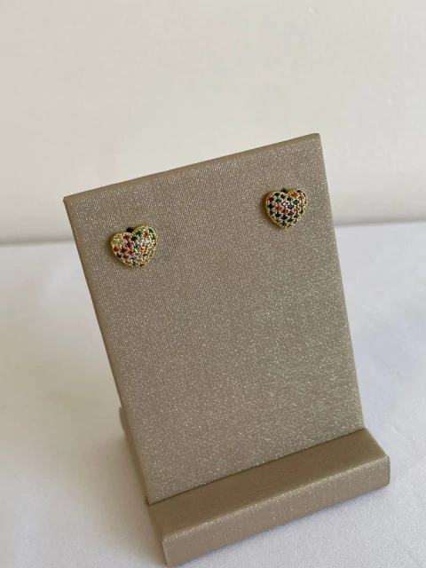 BRINCO CORAÇÃO ZIRCÔNIA BOLEADO 1CM (FO) 29703