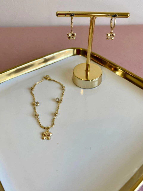 PULSEIRA BOLINHAS C/ BORBOLETAS 13CM+EXT (F.O.) 29140 - comprar online