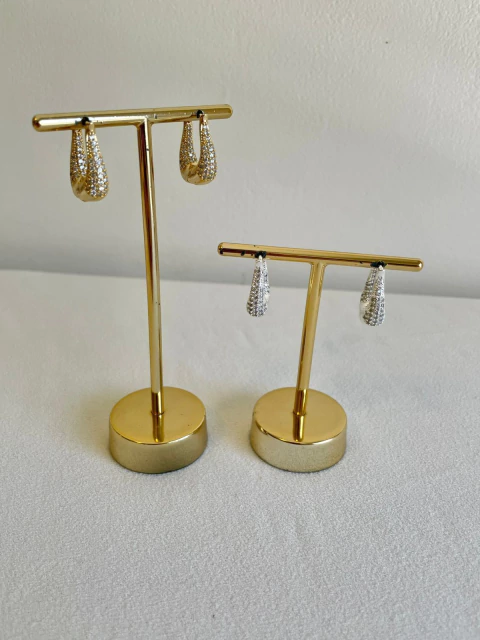 BRINCO GOTA ZIRCÔNIA PONTILHADA 2,7CM (F.O.) 29220 - comprar online