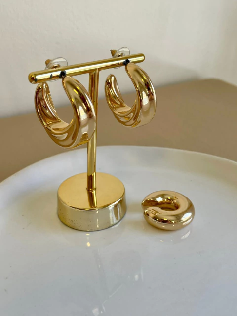 BRINCO ARGOLA COM FAKE DOBRADA 3CM (BF) 29636 - comprar online