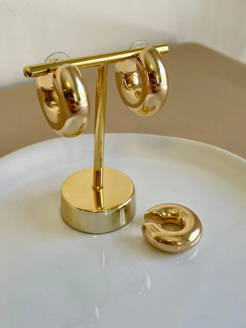 BRINCO ARGOLA COM FAKE LISA 3CM (BF) 29638 - comprar online