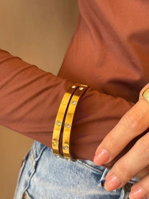 BRACELETE STRASS AÇO INOX (BF) 29834 - comprar online