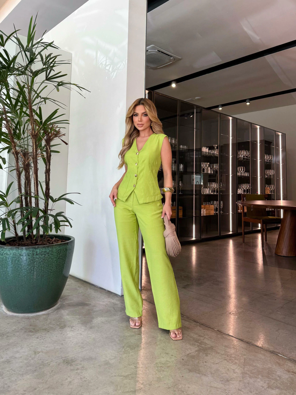 Conjunto de calça com pinças