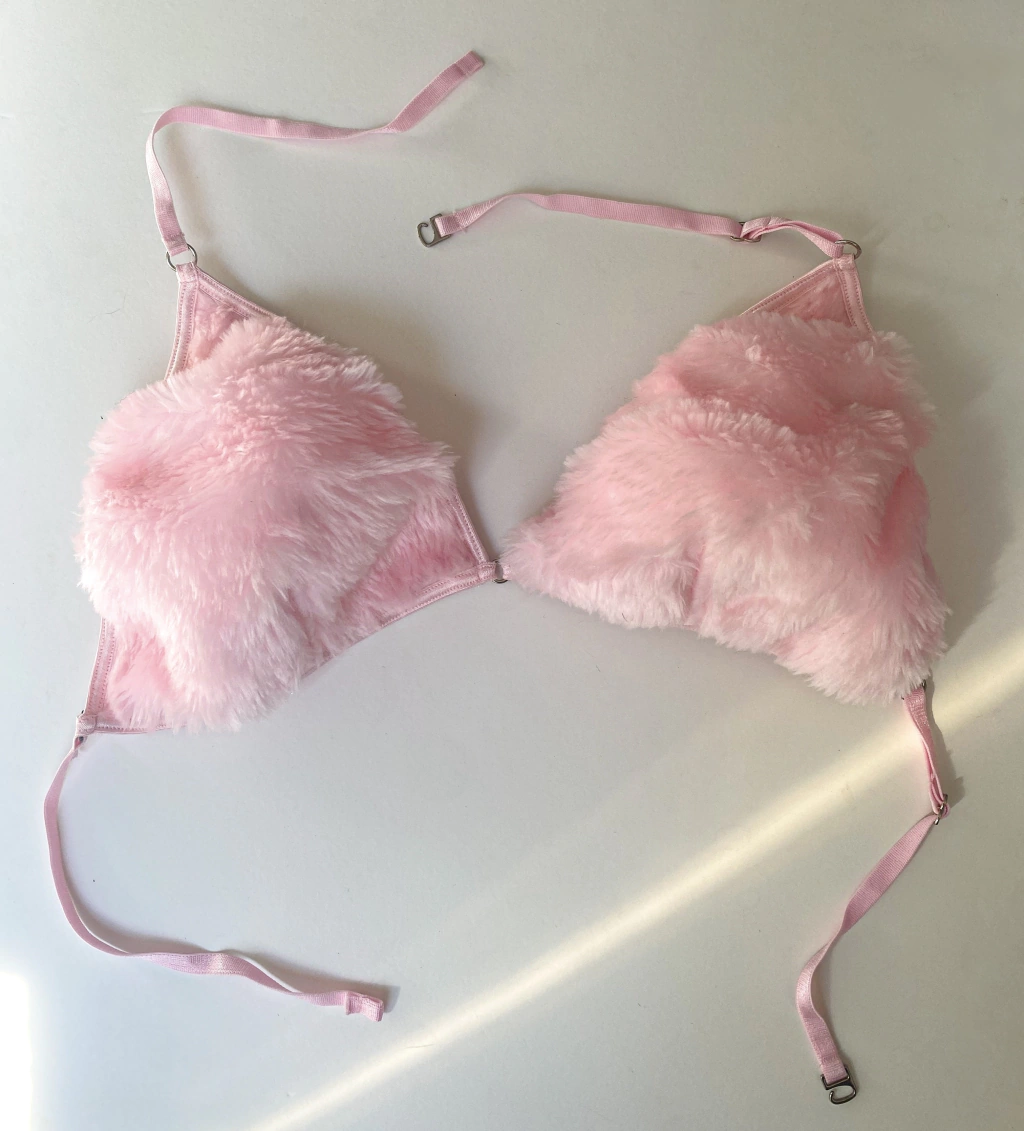 CORPIÑO PELUCHE ROSA