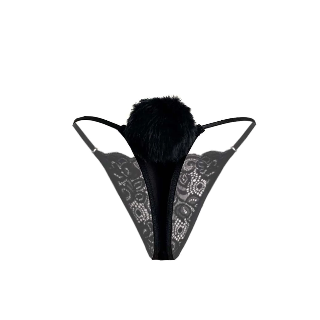 TANGA BLACK BUNNY