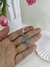 Argollas Leena turquesa (par) - tienda online