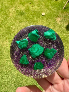 Orgonite Medalhão Malaquita