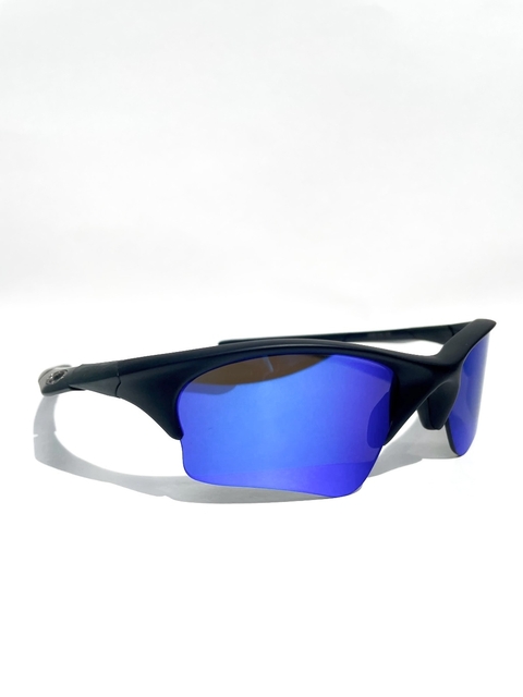 Half Jacket Black - Lente Neon Blue