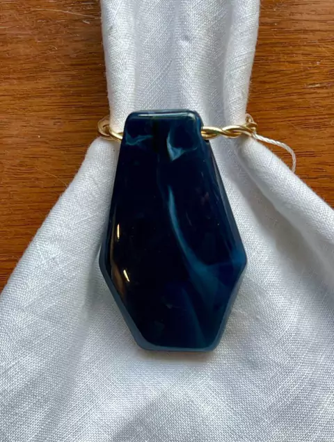 PORTA GUARDANAPO GRAVATA AZUL ESCURO