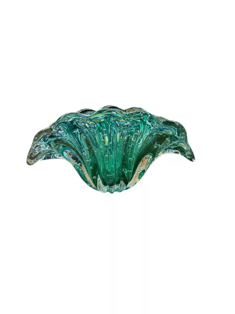 CENTRO DE MESA URK P ESMERALDA EM CRISTAL MURANO