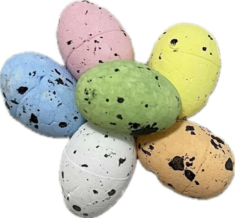 PACOTE C/06 OVINHOS COLORIDOS DE PASCOA