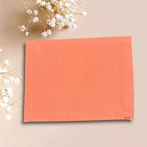 LUGAR AMERICANO 1 FACE CORAL LINHO MISTO 35X45CM