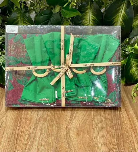 KIT 04 LUGAR AMERICANO GUARDANAPO E PORTA GUARDANAPO