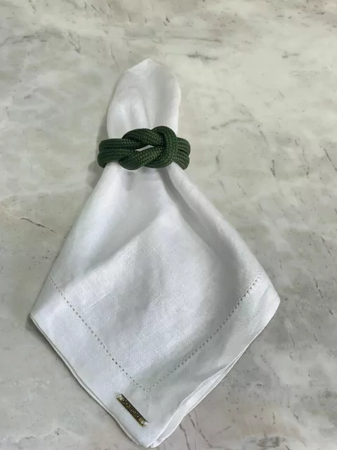 PORTA GUARDANAPO NÓ CORDÃO VERDE MUSGO