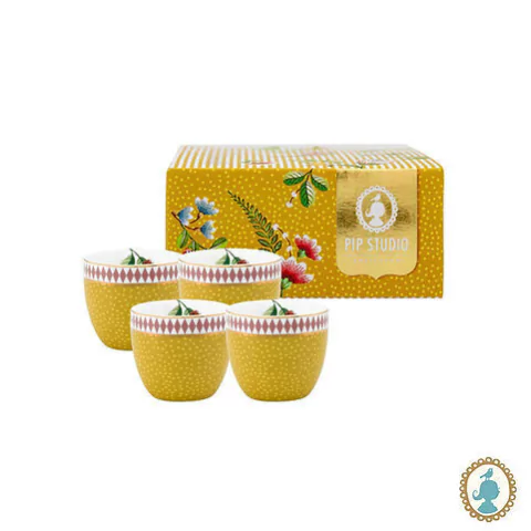 PORTA OVO KIT COM 4 AMARELO LA MARJORELE