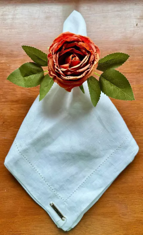 PORTA GUARDANAPO PEONIA TELHA