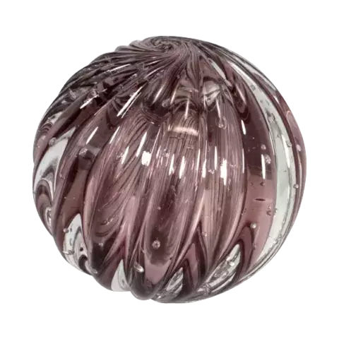 BOLA SCHWAZ PP GARNET EM CRISTAL MURANO