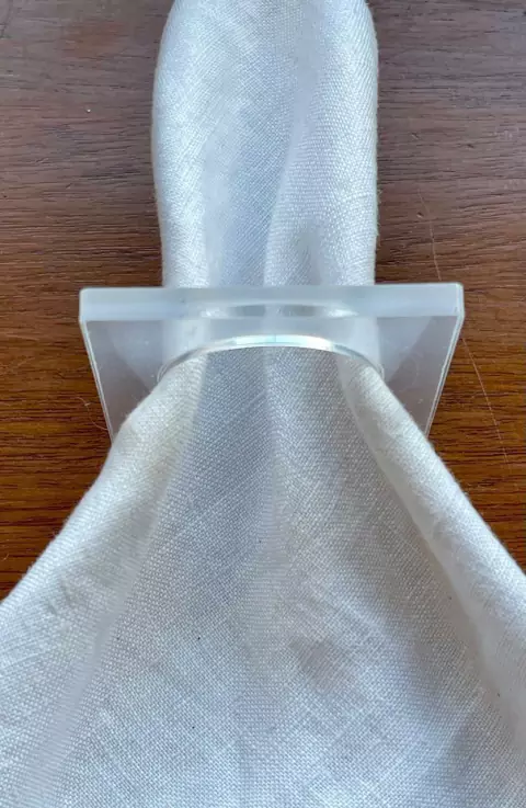 PORTA GUARDANAPO ACRILICO QUADRADO