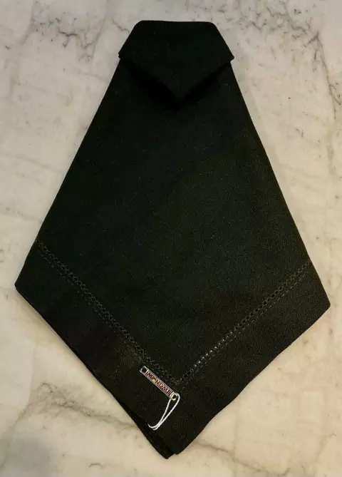 GUARDANAPO VERDE FLORESTA LINHO MISTO COM AJOUR 50x50CM