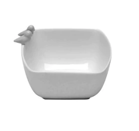 BOWL PORCELANA BIRDS BRANCO 12X10X5CM