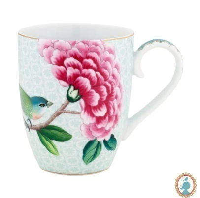 CANECA GRANDE AZUL BLUSHING BIRDS