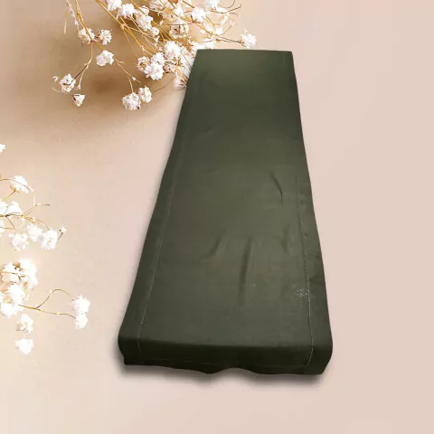 TRILHO DE MESA 1F VERDE MUSGO C/AJOUR LINHO MISTO 15X040CM