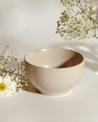 BOWL DE CERAMICA CRONUS BEGE 145X85CM