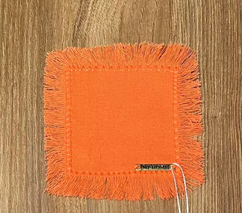 PORTA COPO LINHO CORAL DESFIADO BORDADO