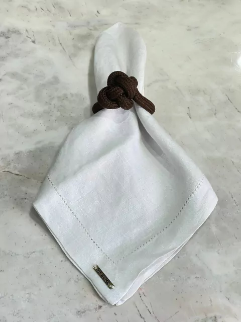 PORTA GUARDANAPO NÓ CORDÃO MARROM