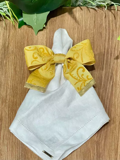 PORTA GUARDANAPO LACO DEVORE DOURADO 38MM