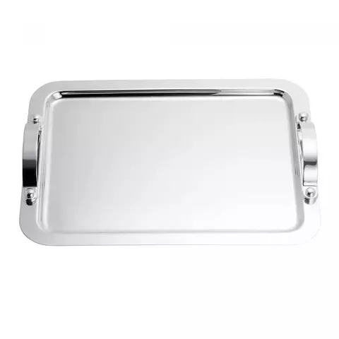 BANDEJA DE AÇO INOX COM ALÇA MANHATTAN 33X27CM