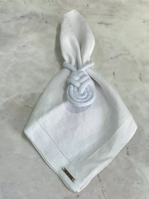 PORTA GUARDANAPO MEDALHA CORDAO BRANCO