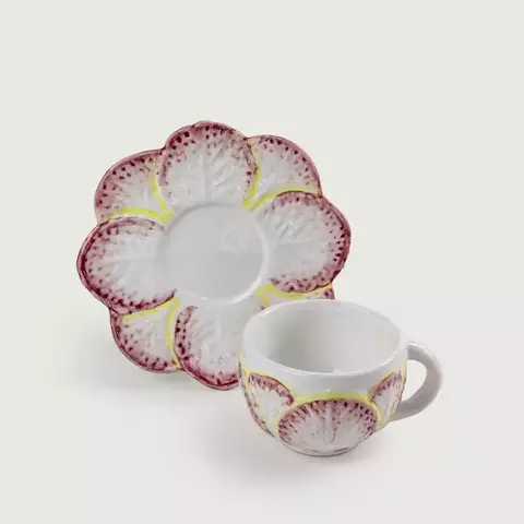 XICARA DE CHA FOLHA VELVET ROSA