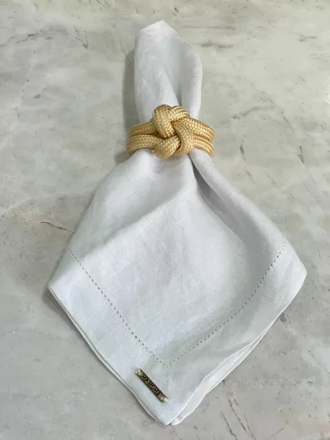 PORTA GUARDANAPO NÓ CORDÃO BEGE